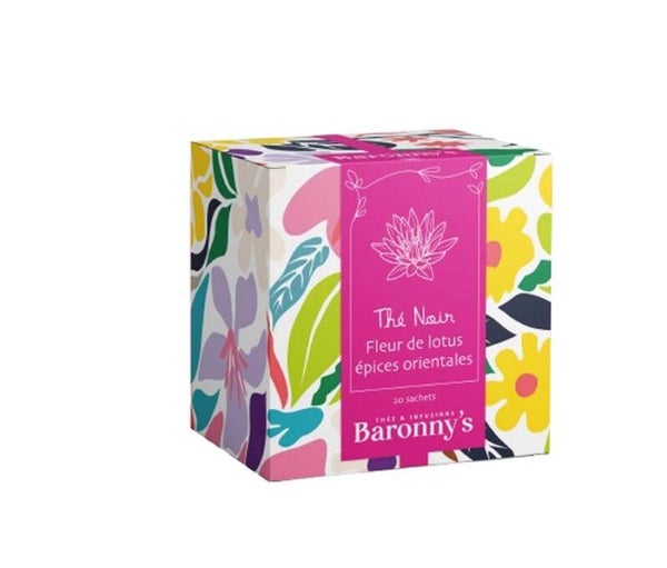 Thé noir Fleurs de Lotus et Épices Orientales – Boîte de 20 sachets