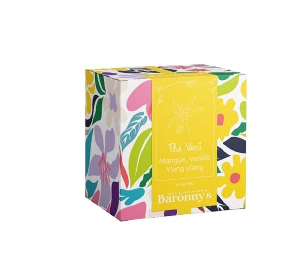 Thé vert Mangue Vanille Ylang-Ylang – Boîte de 20 sachets