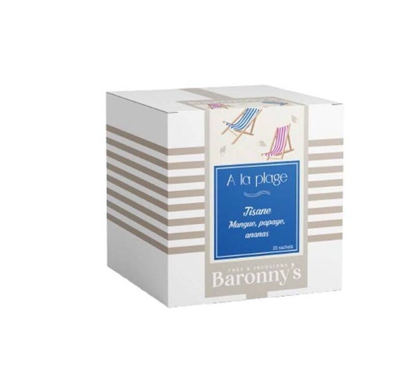 Tisane À la Plage – Infusion fruitée, boîte de 20 sachets