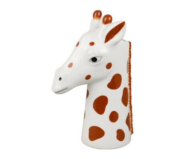 Vase Girafe Jungle Pop terracotta et blanc