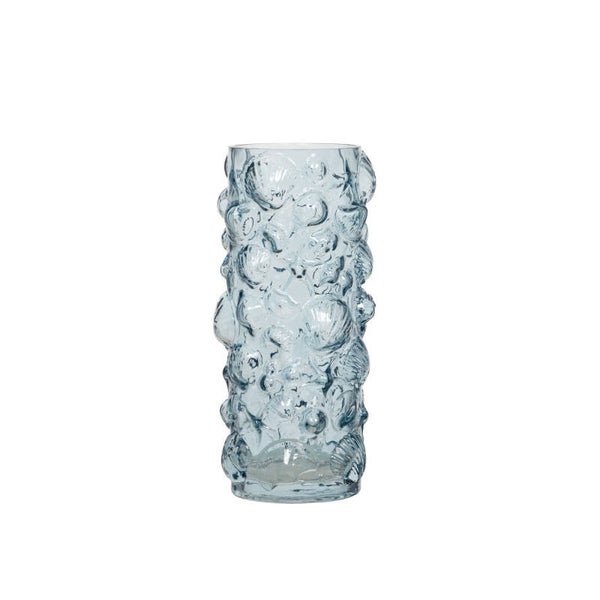 Vase Océan bleu en verre H26 cm – Déco bord de mer