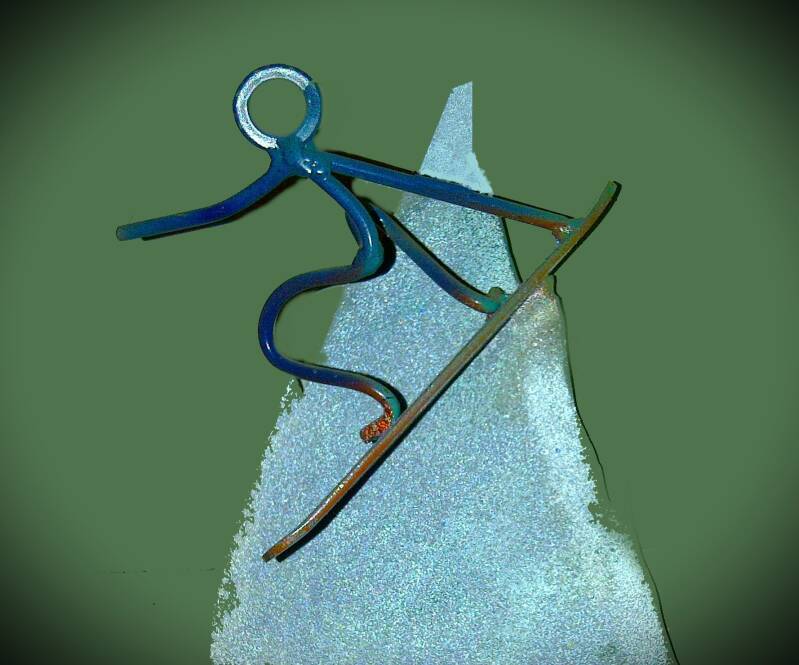 LUNCHTIME MAKE GLASSBEAD SNOW PLASMA CUT MOUNTAIN TACK WELDED SCRAP