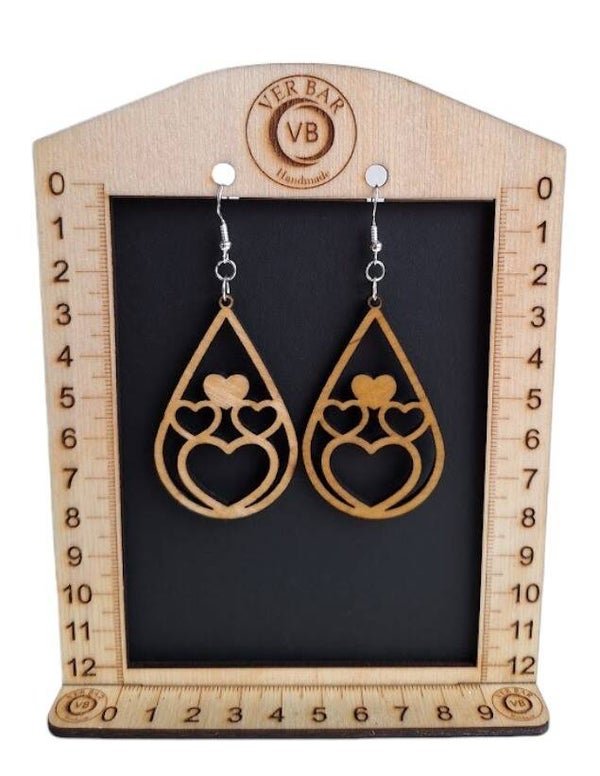 Wood - Earrings - Love