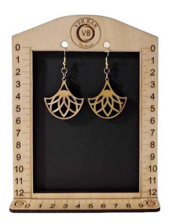 Wood - Earrings - Boho - Wave