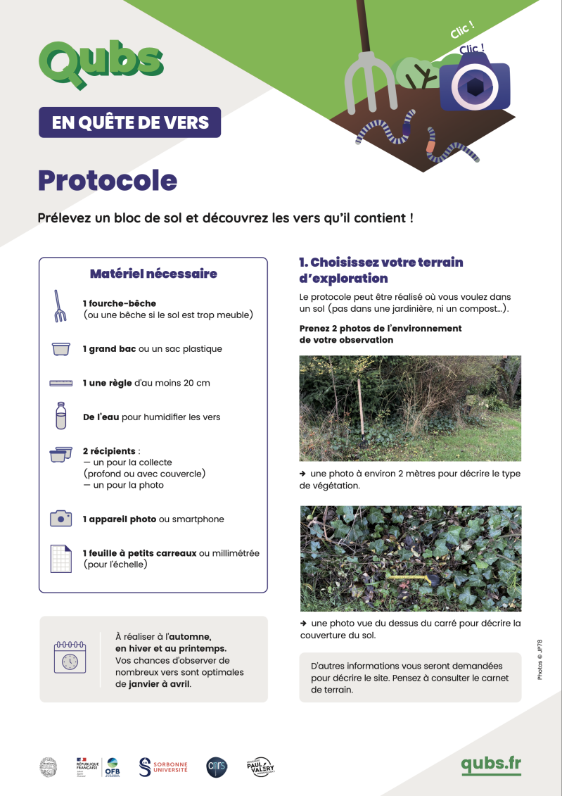 QUBS protocole en Quête de vers
