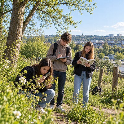 Jeunes participent protocole observatoire des saisons
