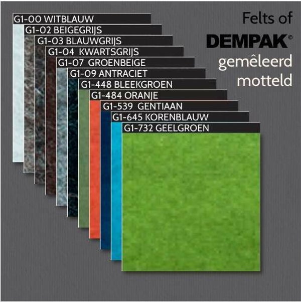 Felt of DEMPAK 2x paspaneel 50 x 295 cm gemêleerd