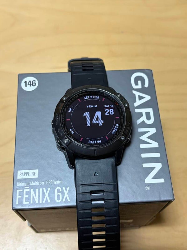 146 - Garmin Fenix 6X saffier