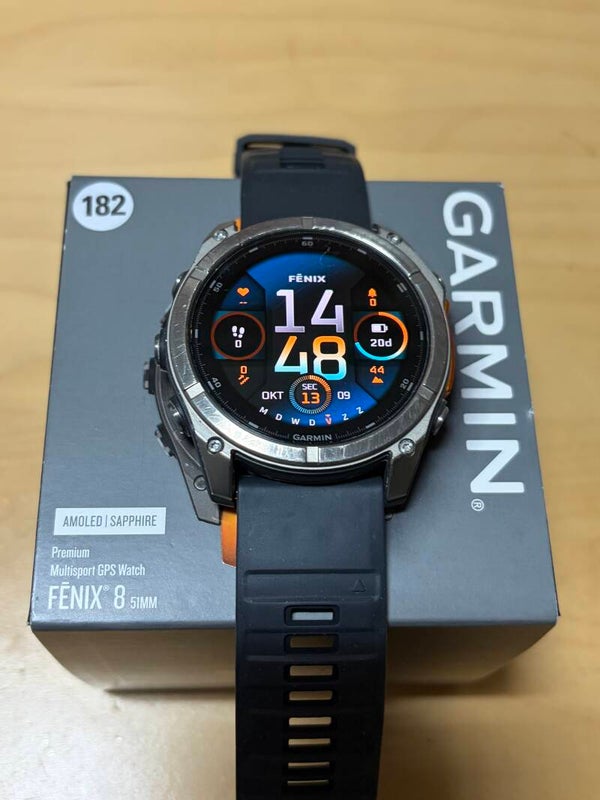 182 - Garmin Fenix 8 Amoled-Saffierglas 51 mm