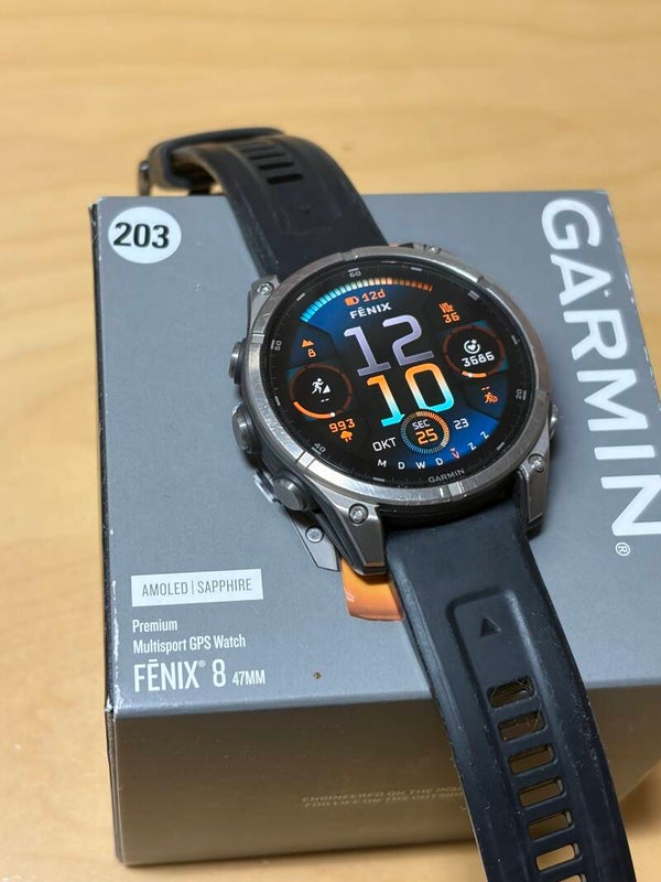 203 - Garmin Fenix 8 Amoled saffier 47 mm