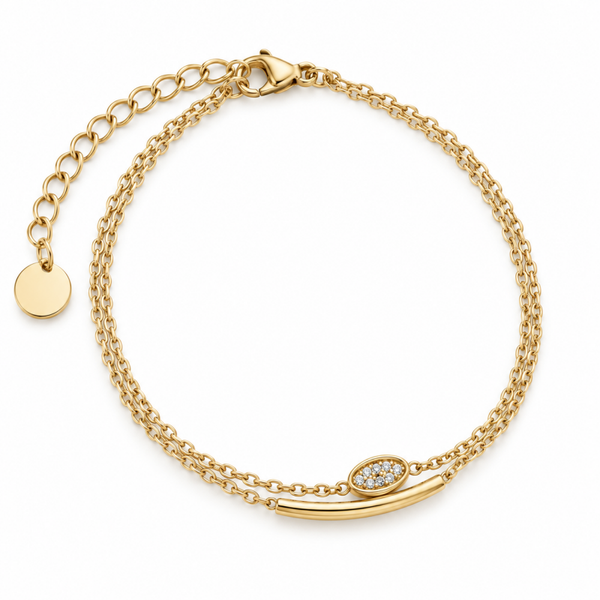 VIC THE LABEL armband Bovine goldplated