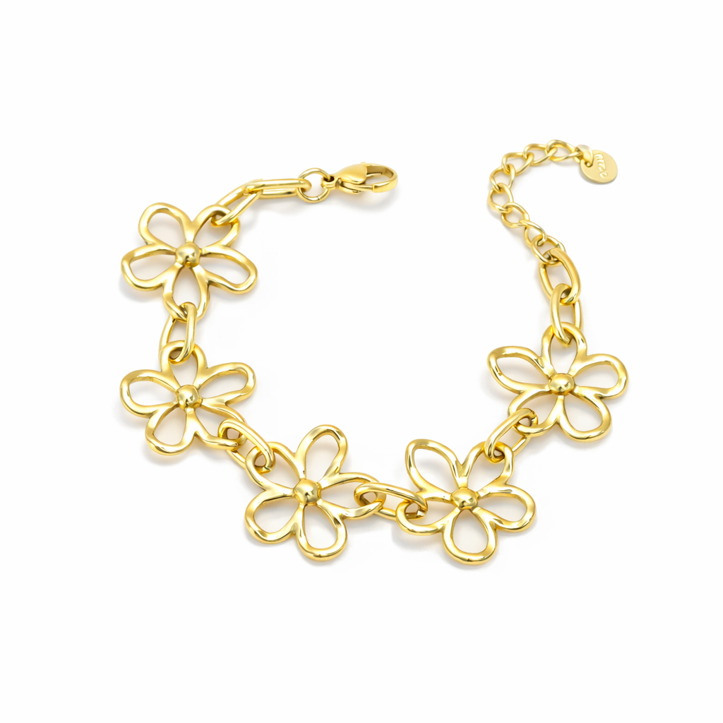 VIC THE LABEL armband Fleur goldplated DTD