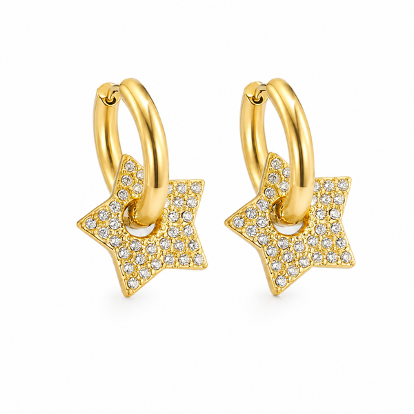 **HL VTL oorbellen Etoile goldplated