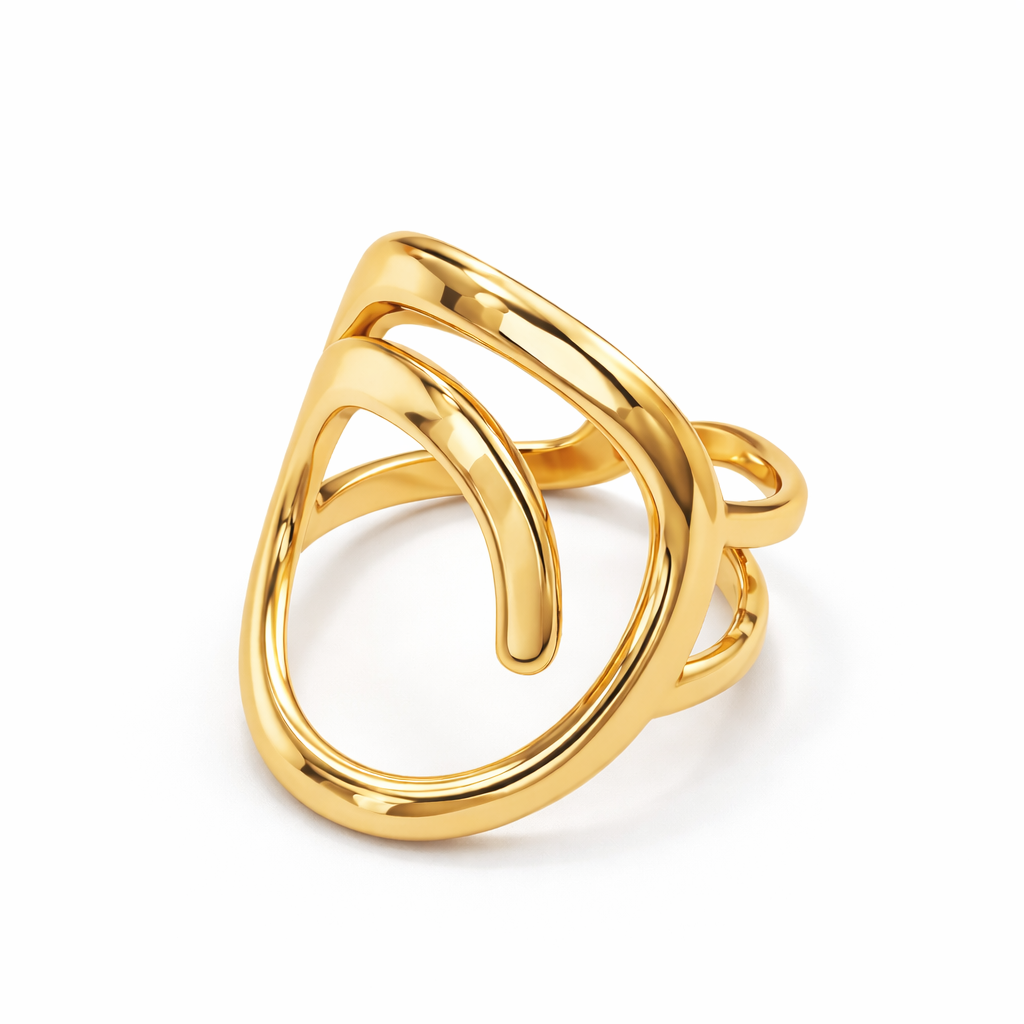 VIC THE LABEL ring Huelva goldplated