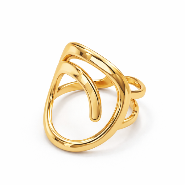 VIC THE LABEL ring Huelva goldplated