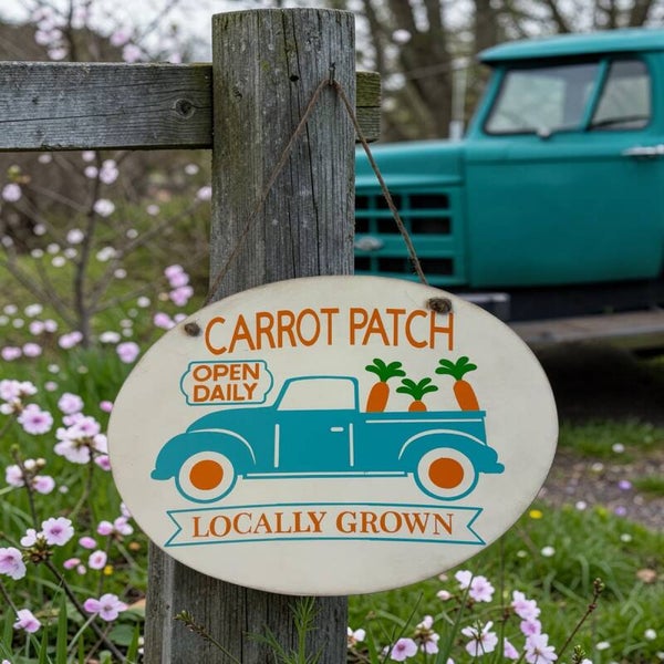 Easter Carrot Patch Door Wreath