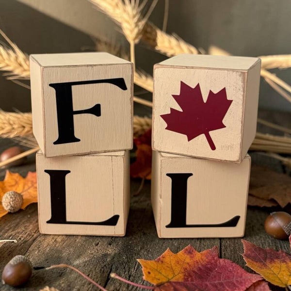 Handpainted Blocks - FALL