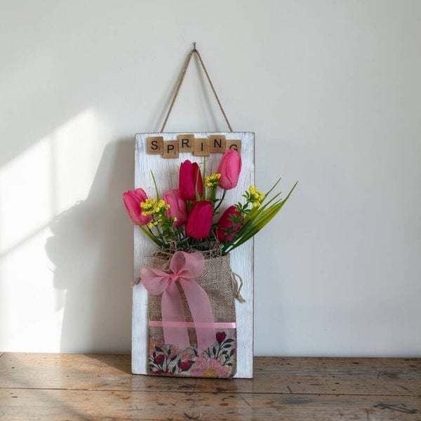 Spring Tulips Door Hanging