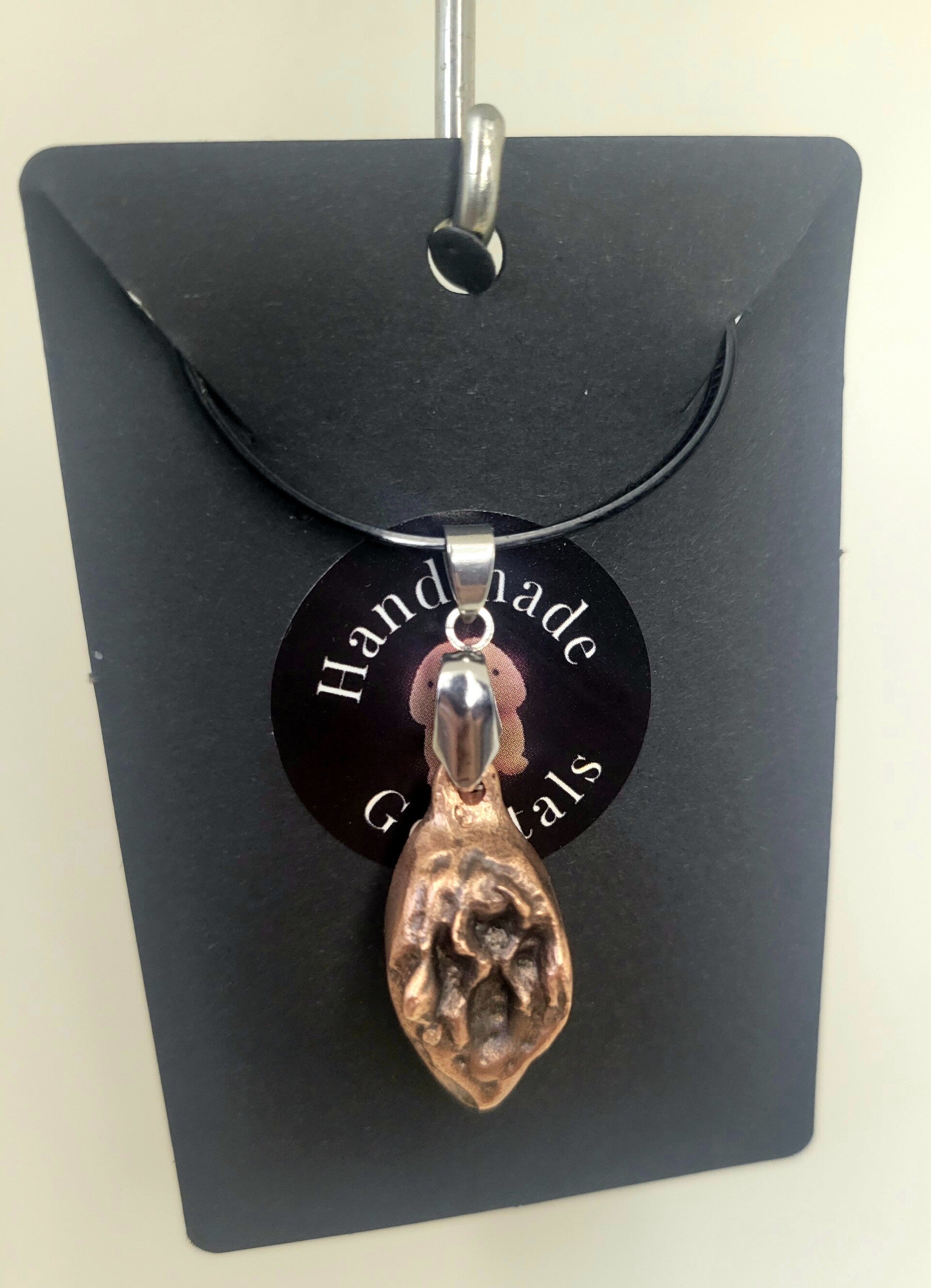 Metall Vulva Kettenanhänger Kupfer