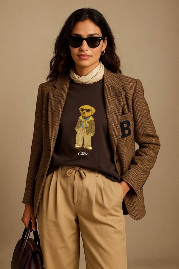 T-SHIRT CHLOE' GOLDEN PREPPY