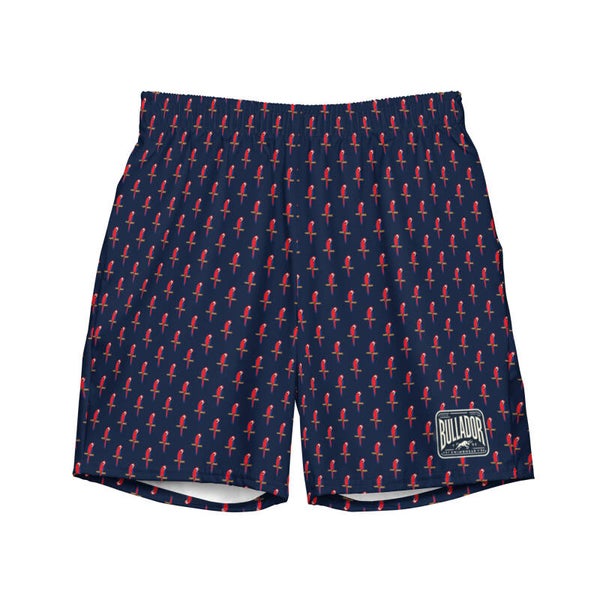 Boxer mare con stampa Pappagallo