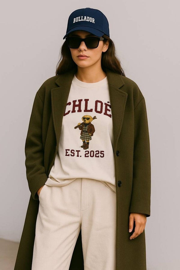 T-SHIRT OVERSIZE CHLOE' COLLEGE SPIRIT