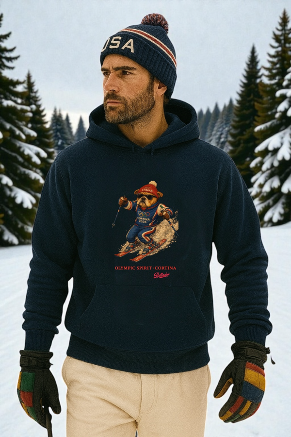 FELPA CON CAPPUCCIO OLYMPIC SKI