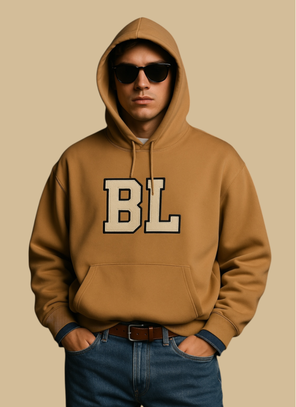 FELPA CON CAPPUCCIO OVERSIZE MONOGRAM COLLEGE