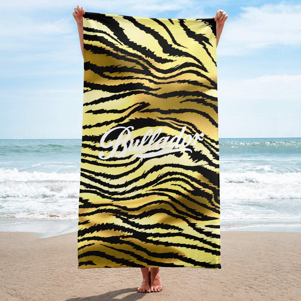 TELO MARE CON STAMPA ANIMALIER TIGRATA