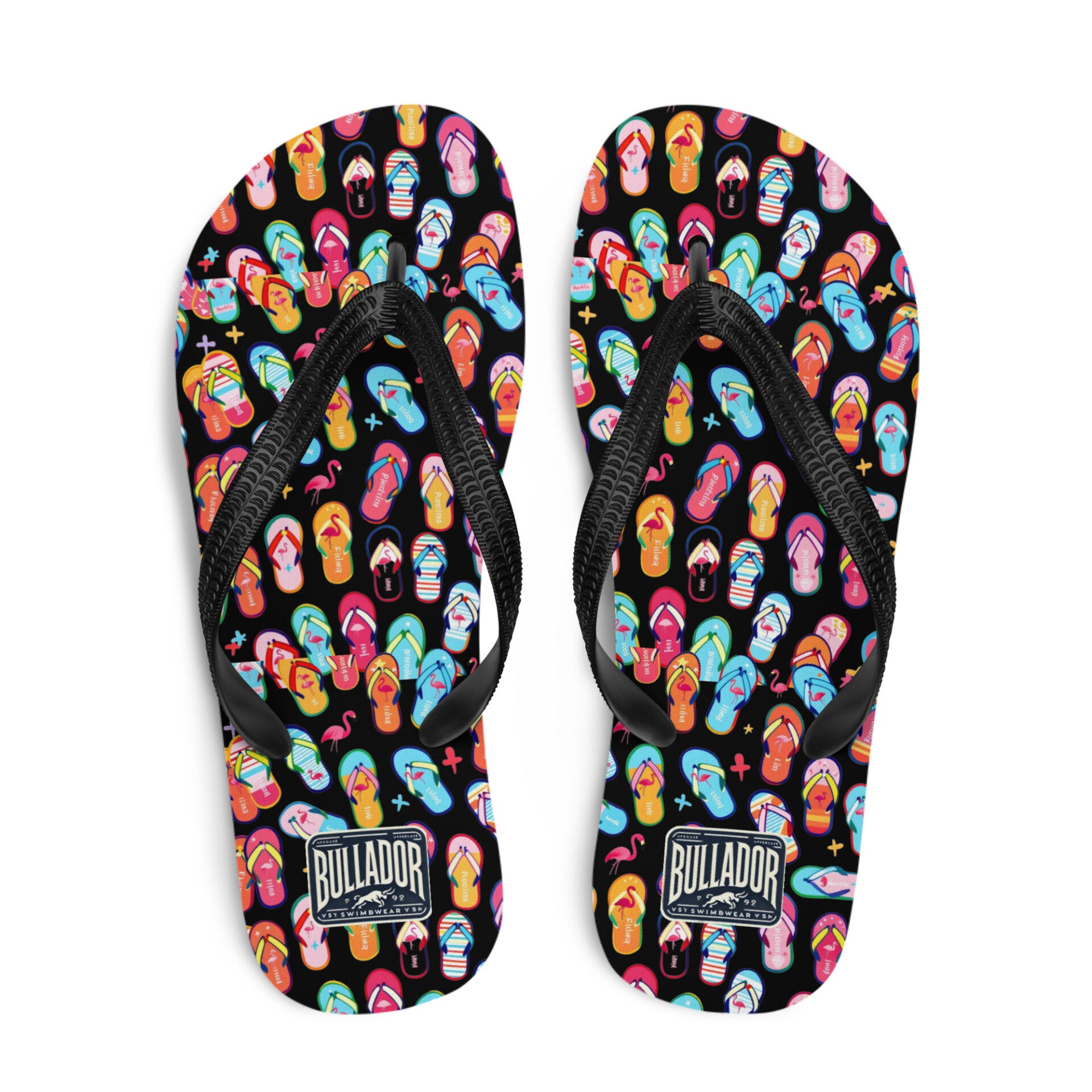 FLIP-FLOPS con stampa infradito nere