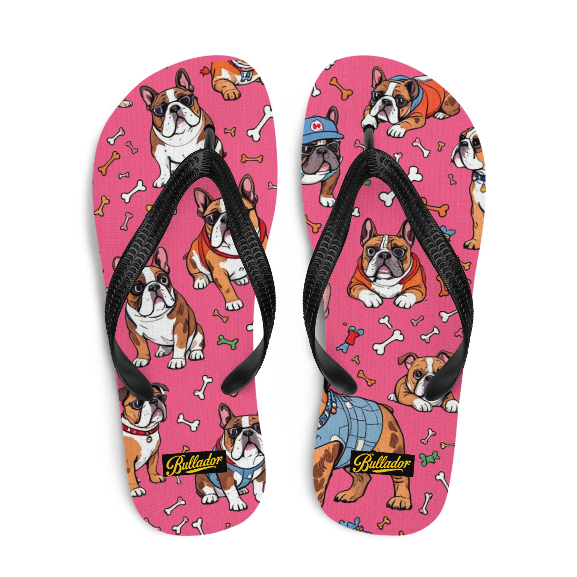 FLIP-FLOPS con stampa Bulldog francese