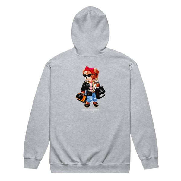 FELPA ZIP CON CAPPUCCIO BEAR