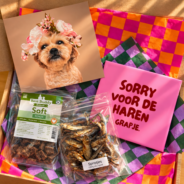 Liefdespost Tegeltje - snacks en tegeltje door de brievenbus