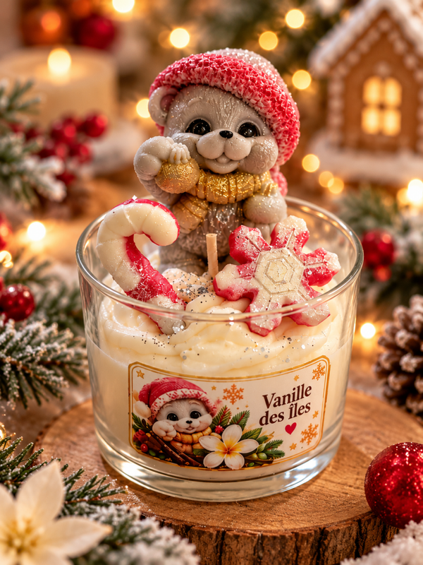 Bougie – Petit Compagnon de Noël 🎄🐻