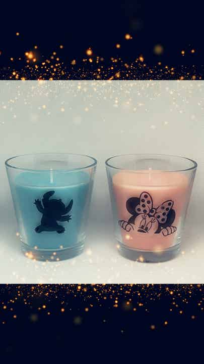 Bougie personnalisable sur Verre