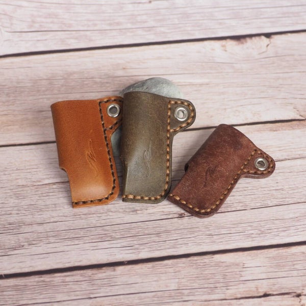 Feuerzeughülle "Mini" für BIC J25, 100% handgemacht aus Leder