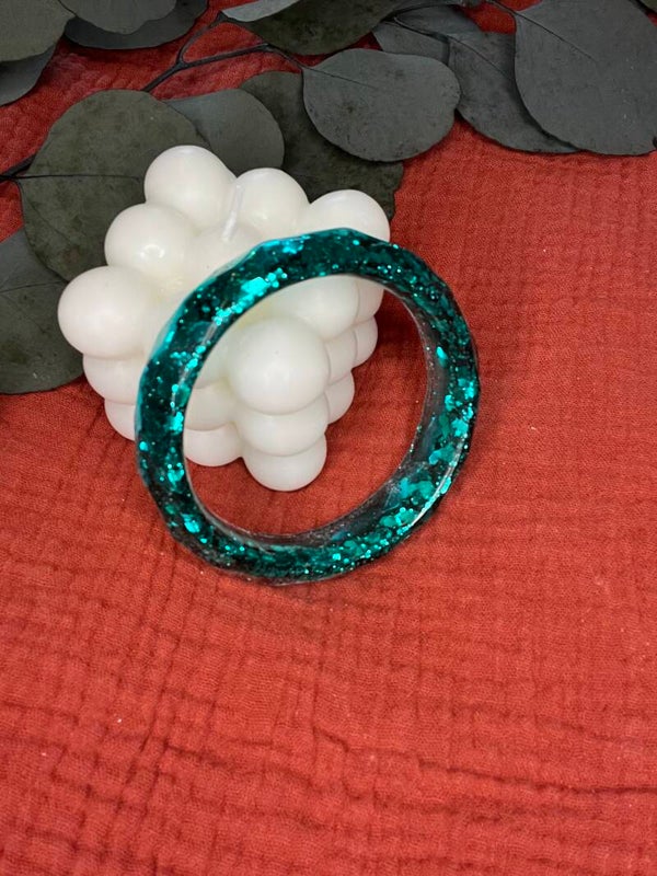 Bracelet turquoise scintillant 64mm
