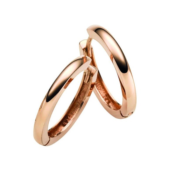 Creolen aus rosévergoldetem Silber