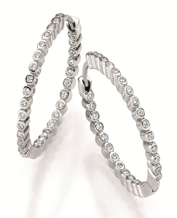 Glanzvolle Statement-Creolen – 925er vergoldetes Silber mit funkelnden Zirkonia