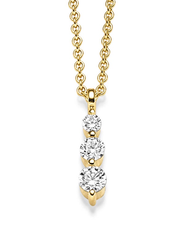 Goldcollier mit Zirkonia-Anhänger