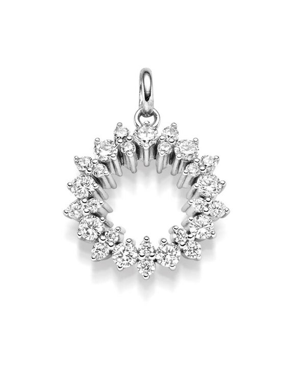 Anhänger aus rhodiniertem Silber mit Zirkonia