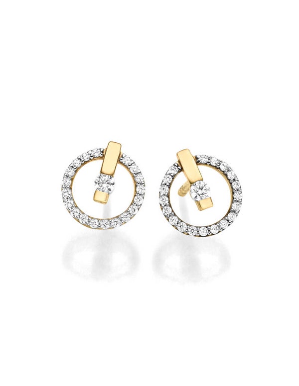 Zirkonia Ohrstecker aus 333er Gold