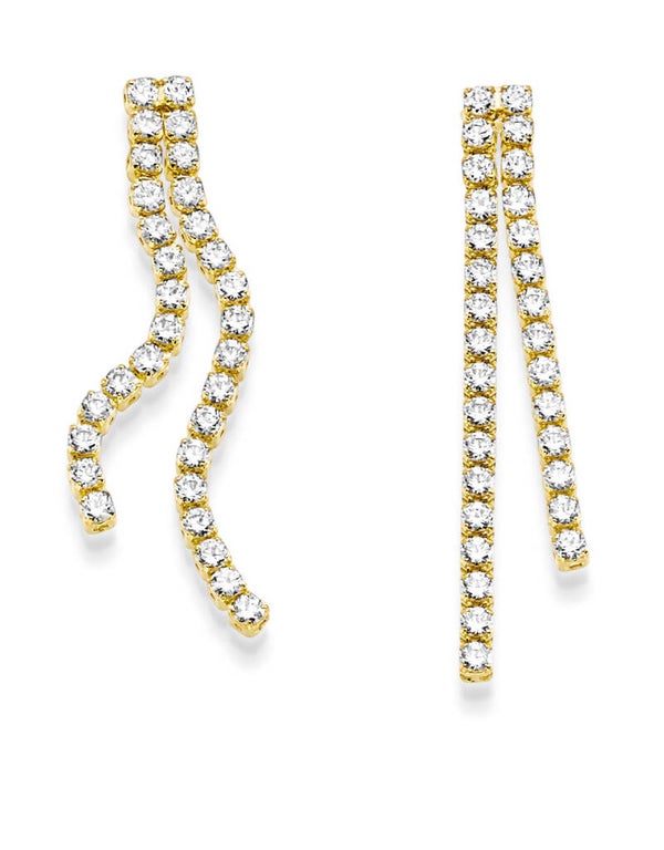 Zirkonia Ohrhänger-Stecker aus 925er Silber – Elegant und Feminin