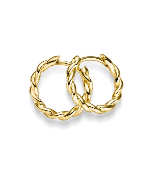 Klassische Schönheit – kleine Creolen aus 925er Silber, vergoldet