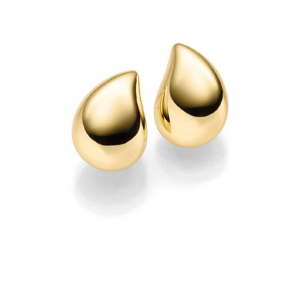 Elegante Tropfen-Ohrstecker – vergoldetes 925er Silber