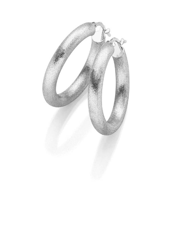 Klassische Eleganz – Creolen aus 925er Silber, rhodiniert