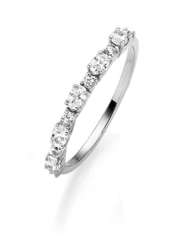 Ring Damen – 925 Silber rhodiniert mit Zirkonia