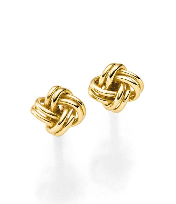 Zeitlose Eleganz – Knoten-Ohrstecker aus 333er Gelbgold