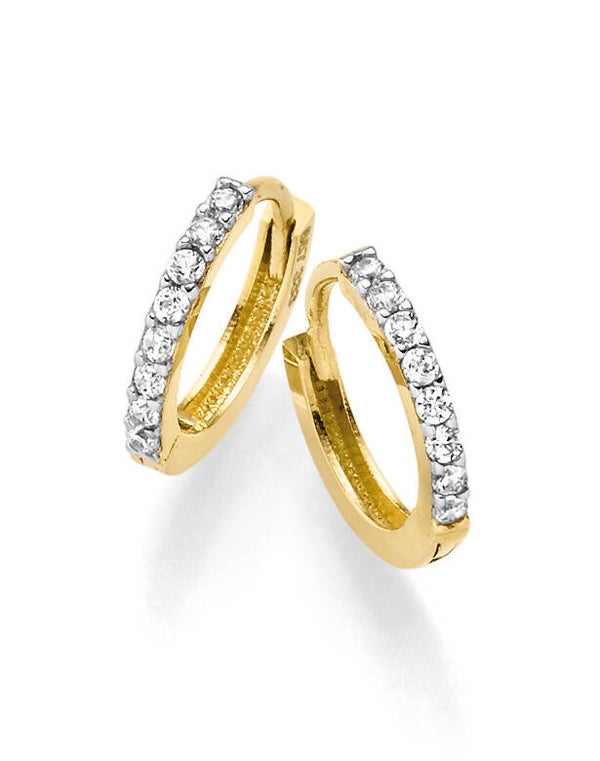 Funkelnde Eleganz – Creolen aus 333er Gold mit Zirkonia