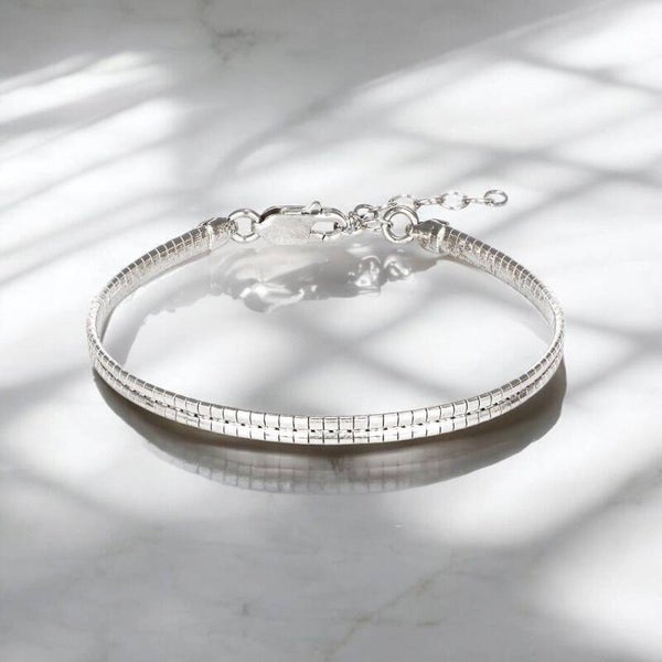 Italienisches Kettenarmband aus 925er Sterlingsilber